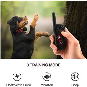 img 2 attached to 🐶 DOBE 2-in-1 Dog Training Collar with Remote - Bark Stop & Anti-Bark Device - Rechargeable, Waterproof, 3 Training Modes - Beep, Vibration, Shock - Up to 1300Ft Range - Suitable for 2 Dogs