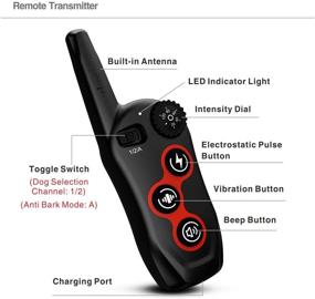 img 3 attached to 🐶 DOBE 2-in-1 Dog Training Collar with Remote - Bark Stop & Anti-Bark Device - Rechargeable, Waterproof, 3 Training Modes - Beep, Vibration, Shock - Up to 1300Ft Range - Suitable for 2 Dogs