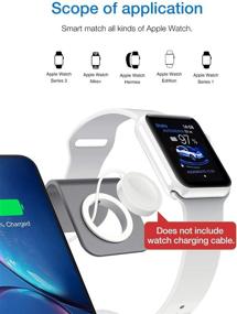 img 1 attached to 🔌 Top-Rated Bestand 2 in 1 Wireless Charger: Qi 15W (LG) Charging Stand for iWatch/iPhone X/Xs/Xs Max/XR/8 Plus/8/Samsung Galaxy S10/S9/S9+ - Silver