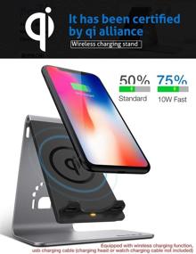img 3 attached to 🔌 Top-Rated Bestand 2 in 1 Wireless Charger: Qi 15W (LG) Charging Stand for iWatch/iPhone X/Xs/Xs Max/XR/8 Plus/8/Samsung Galaxy S10/S9/S9+ - Silver