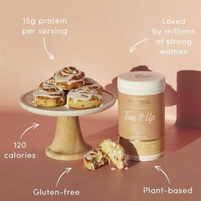 img 1 attached to 🌱 Tone It Up Cinnamon Roll Plant Based Protein Powder - Women's Pea Protein - Gluten Free, Dairy Free, Non-GMO, Kosher - 15g Protein x 14 Servings