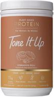 🌱 tone it up cinnamon roll plant based protein powder - women's pea protein - gluten free, dairy free, non-gmo, kosher - 15g protein x 14 servings logo