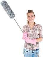 versatile microfiber duster collector with extendable handle - ideal for high ceiling fans, roof covers, and cobweb dusting logo
