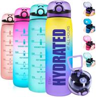 💦 stay hydrated with the elvira 32oz motivational water bottle - time marker & removable fruit infuser included! logo