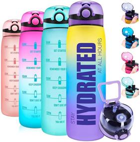 img 4 attached to 💦 Stay Hydrated with the Elvira 32oz Motivational Water Bottle - Time Marker & Removable Fruit Infuser Included!