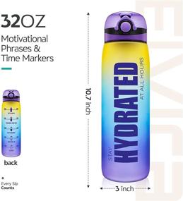 img 3 attached to 💦 Stay Hydrated with the Elvira 32oz Motivational Water Bottle - Time Marker & Removable Fruit Infuser Included!