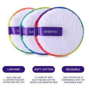 img 2 attached to 🧼 BABYU Reusable Microfiber Makeup Remover Pads: Ideal for Heavy or Eye Makeup! (Pack of 3 + Bonus Headband)