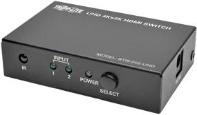 img 4 attached to Tripp Lite 2-портовый HDMI переключатель с пультом дистанционного управления - 4K x 2K UHD @ 60 Гц (HDMI Ж/2xЖ), черный