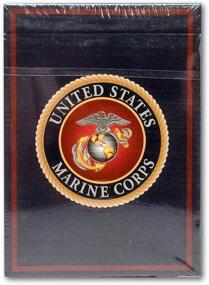 img 1 attached to 🚀 USMC Flask & Marine Corps Playing Cards Set - Perfect Gift for Marines with Enhanced SEO