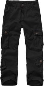 img 4 attached to Alfiudad Boys Cargo Pants - Stylish Outdoor Hiking and Camping Trousers for Kids with Multiple Pockets