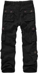 img 3 attached to Alfiudad Boys Cargo Pants - Stylish Outdoor Hiking and Camping Trousers for Kids with Multiple Pockets