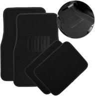 🚗 vaygway heavy duty car floor mats - 4 piece set with heel pad - all weather black mats for cars and suvs logo