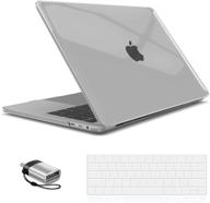 📱 ibenzer macbook pro 15 inch case 2019 2018 2017 2016 a1990 a1707, clear frost plastic hard shell case with keyboard cover & type c adapter for apple mac pro 15 touch bar, t15cl+1tc logo