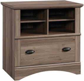 img 4 attached to 🗄️ Sauder Harbor View Lateral File: Stylish Storage Solution in Salt Oak Finish