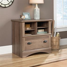 img 3 attached to 🗄️ Sauder Harbor View Lateral File: Stylish Storage Solution in Salt Oak Finish