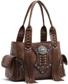 img 3 attached to Cowgirl Trendy Western Concealed Shoulder Women's Handbags & Wallets