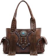 cowgirl trendy western concealed shoulder women's handbags & wallets logo