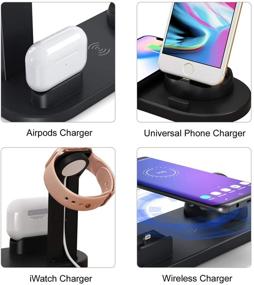 img 2 attached to BNIIY Updated Version 4-in-1 Wireless Charger: Apple Watch, iPhone, Airpods Pro, Samsung Qi Fast Charging Pad Stand