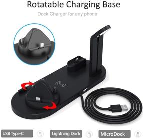 img 1 attached to BNIIY Updated Version 4-in-1 Wireless Charger: Apple Watch, iPhone, Airpods Pro, Samsung Qi Fast Charging Pad Stand