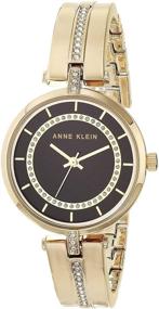 img 2 attached to 🌟 Стильные часы Anne Klein для женщин в золотистом цвете с браслетом с кристальными вставками - AK/3426BKST