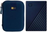 💽 2tb my passport for mac usb 3.0 external hard drive (midnight blue) with protective case (navy blue) logo