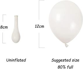 img 3 attached to 🎈 KOMOREBI White Balloons: 100pcs 5 Inch Plain White Latex Balloons for Various Celebrations - Birthday, Engagement, Wedding, Baby Shower, Anniversary Party Decorations