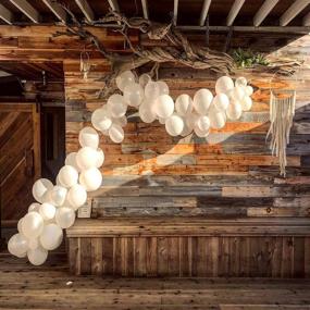 img 2 attached to 🎈 KOMOREBI White Balloons: 100pcs 5 Inch Plain White Latex Balloons for Various Celebrations - Birthday, Engagement, Wedding, Baby Shower, Anniversary Party Decorations