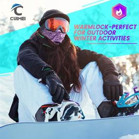 img 1 attached to 🧣 CUIMEI Windproof Fleece Neck Warmer Gaiter - Ideal Face Mask for Skiing, Running, Cycling