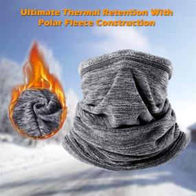 img 3 attached to 🧣 CUIMEI Windproof Fleece Neck Warmer Gaiter - Ideal Face Mask for Skiing, Running, Cycling