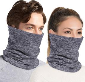 img 4 attached to 🧣 CUIMEI Windproof Fleece Neck Warmer Gaiter - Ideal Face Mask for Skiing, Running, Cycling