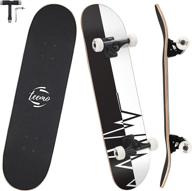 🛹 teemo skateboard for beginners - 7-ply maple deck, 31x8, double kick, concave standard skateboard for kids, teens & adults logo