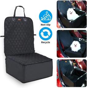 img 1 attached to 🚗 PETTOM Waterproof Dog Front Car Seat Cover - Non-Slip Hammock & Full Protection Seat Protector for Cars, Trucks, and SUVs