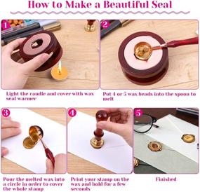 img 2 attached to Wax Seal Kit with 312pcs Sealing Wax Beads, Wax Seal 💌 Warmer, Spoon, and Tealight Candles - Perfect for Letter Sealing with Wax Stamp