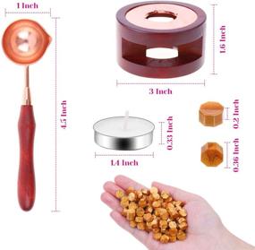 img 1 attached to Wax Seal Kit with 312pcs Sealing Wax Beads, Wax Seal 💌 Warmer, Spoon, and Tealight Candles - Perfect for Letter Sealing with Wax Stamp