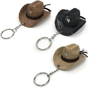 img 4 attached to Authentic Western Leather Cowboy Keychain Keychains - Timeless and Nostalgic!