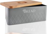 🍞 bamboo lid bread box - space-saving bread storage container for kitchen countertop, bread keeper bin - fresh loaves - baking & beyond логотип