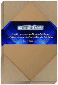 img 4 attached to 150 Brown Kraft Fiber 80# Cover Paper Sheets - 4×6 Inches - Photo, Card, Frame Size - Rich Earthy Color with Natural Fibers - 80lb Cardstock - Smooth Finish