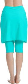 img 2 attached to Micosuza Women's Swim Capris with Attached Skirt Sport Leggings - Sun Protective UPF 50+ Swimming Tight