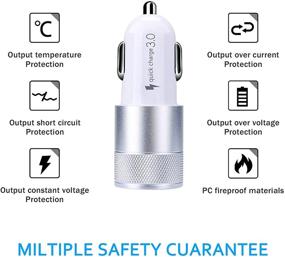 img 3 attached to 🔌 High-speed 5.4A Car Adapter & USB Wall Charger with 2 Type C Cables - Samsung Galaxy S21 Ultra, LG V30, OnePlus 8 Pro, and More!