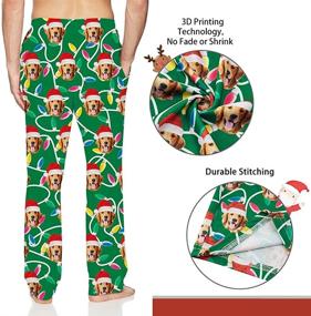img 1 attached to TUONROAD Christmas Colorful Decoration Sleepwear Men's Clothing and Sleep & Lounge