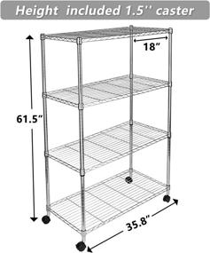 img 2 attached to Simple Deluxe 4-Shelf Shelving Unit HKSHLF35186104C