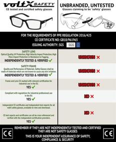 img 3 attached to 👓 voltX 'VISION' Safety Readers: Full Lens Magnified Safety Glasses (+2.5 Dioptre, Clear Lens) - CE EN166ft Certified, Anti-Fog UV400 Coated Lens