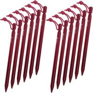 🏕️ soleader 9 inch aluminum tent stakes: heavy duty, ultralight, extra long for camping, beach, hammock tarp shelter canopy логотип