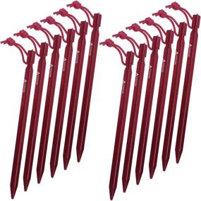 img 4 attached to 🏕️ SOLEADER 9 Inch Aluminum Tent Stakes: Heavy Duty, Ultralight, Extra Long for Camping, Beach, Hammock Tarp Shelter Canopy