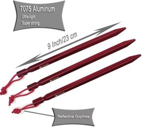 img 2 attached to 🏕️ SOLEADER 9 Inch Aluminum Tent Stakes: Heavy Duty, Ultralight, Extra Long for Camping, Beach, Hammock Tarp Shelter Canopy