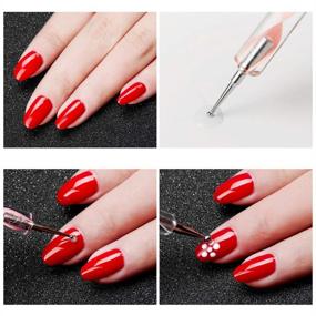 img 2 attached to 💅 5-штучный набор инструментов для дизайна ногтей Dotting Pen для маникюра - набор кистей с 2 видами наконечников для точечной росписи (5 шт)