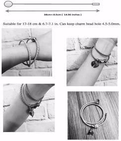 img 3 attached to Браслеты из кожи JMQJewelry Рождество 14 96 дюйма