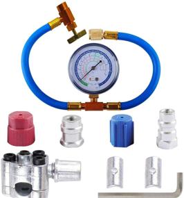 img 4 attached to 🔌 R134a Refrigerant Charging Hose with Gauge - R-134a Can to R-12/R-22 Port, Including R12 to R134a Conversion Kit and BPV31 Piercing Valve