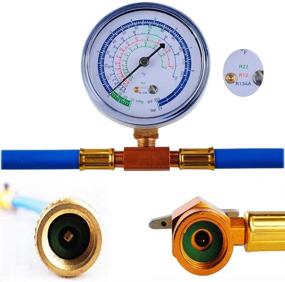 img 2 attached to 🔌 R134a Refrigerant Charging Hose with Gauge - R-134a Can to R-12/R-22 Port, Including R12 to R134a Conversion Kit and BPV31 Piercing Valve