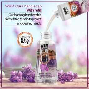 img 2 attached to 🧼 WBM Care Lavender and Almond Scent Antibacterial Foaming Hand Soap - Enriched with Vitamin & Amino Acid - 13.5 Oz/Each (Pack of 3)